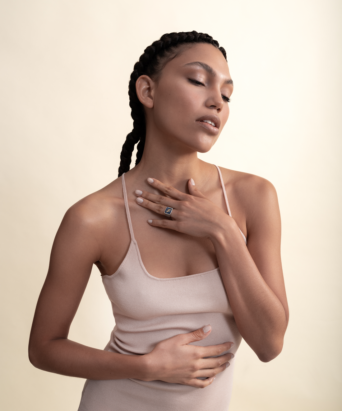 Lapis Turna Telkari Unisex Yüzük Silver