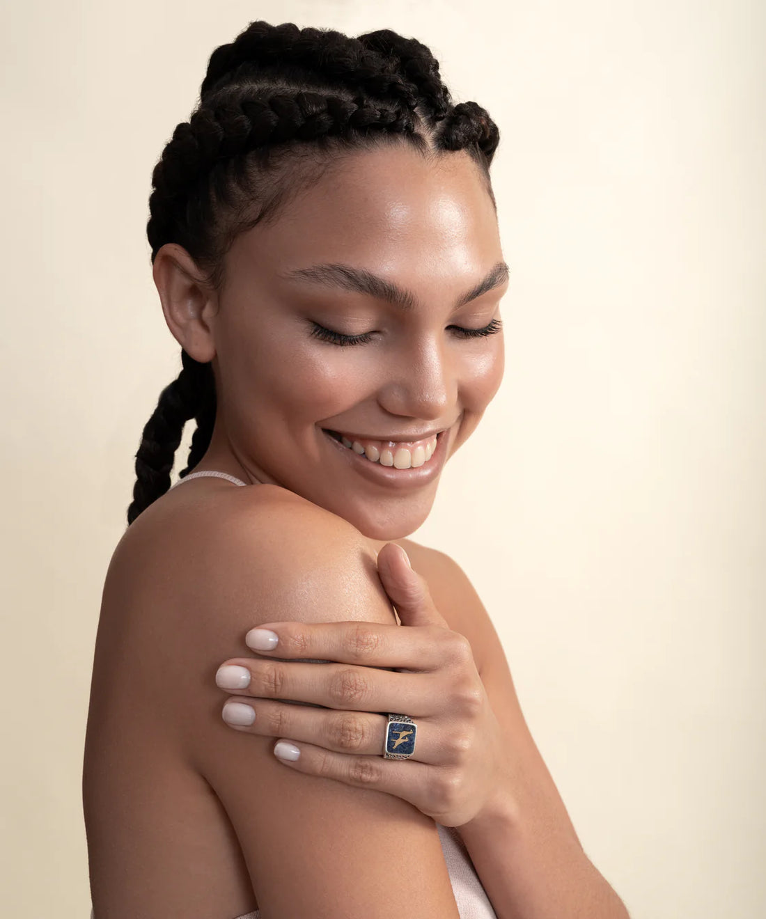 Lapis Turna Telkari Yüzük Silver Çift Set