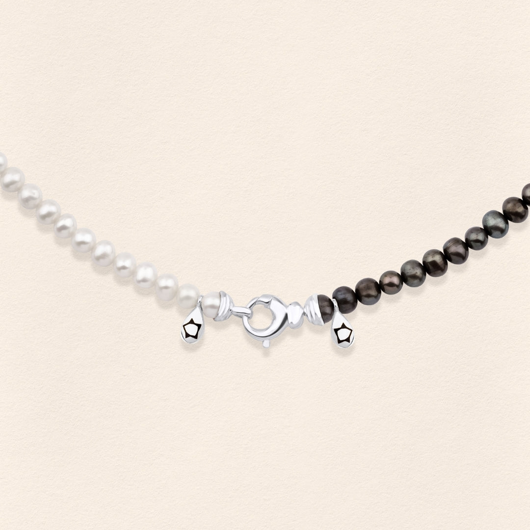Sümer Siyah & Beyaz İnci Kolye