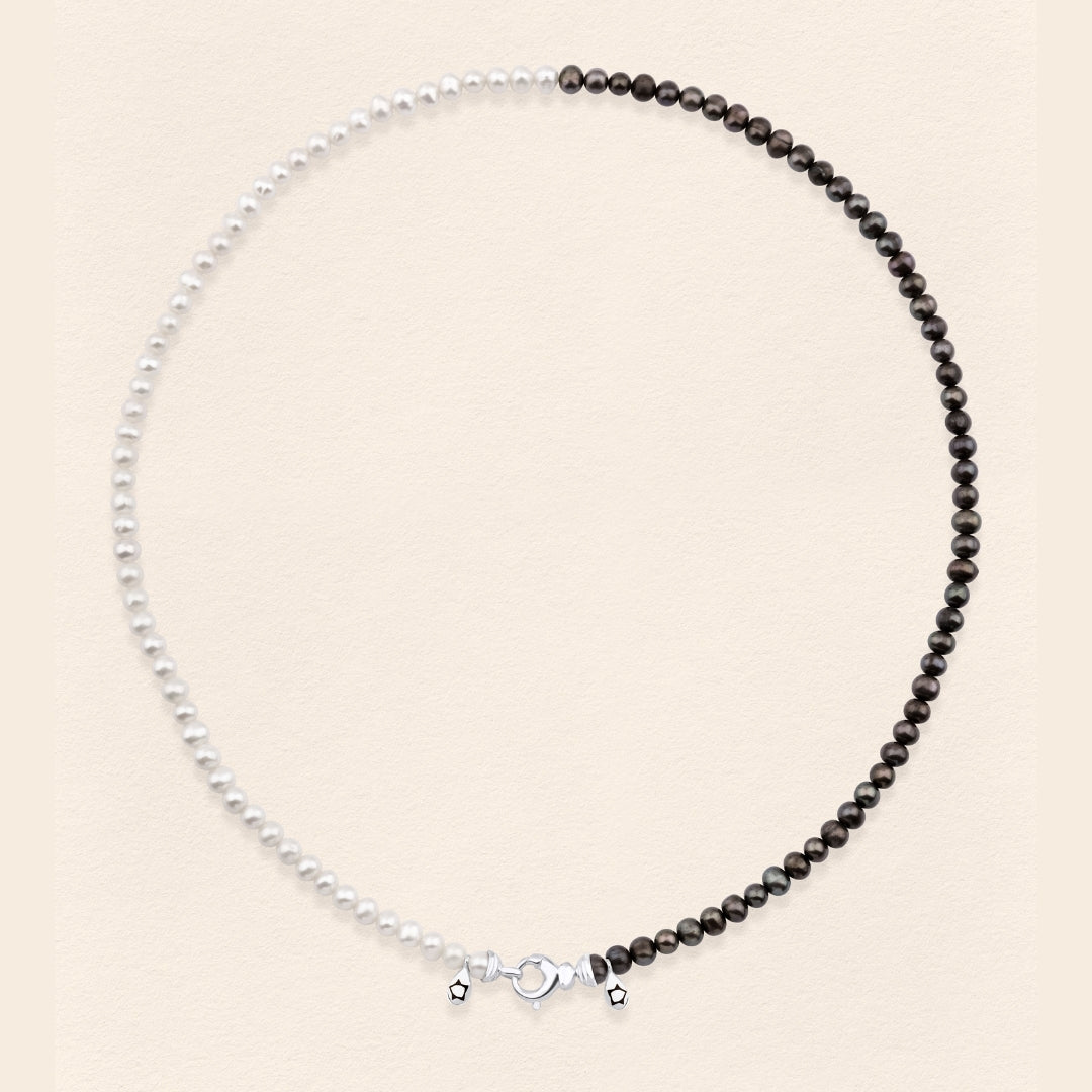 Sümer Siyah & Beyaz İnci Kolye