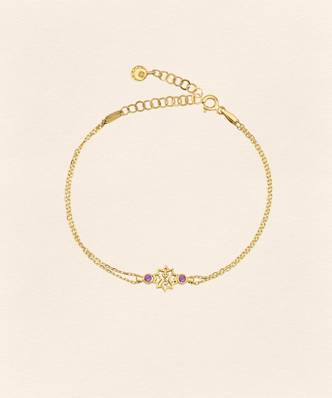 Adel Ametist Altın Bilezik