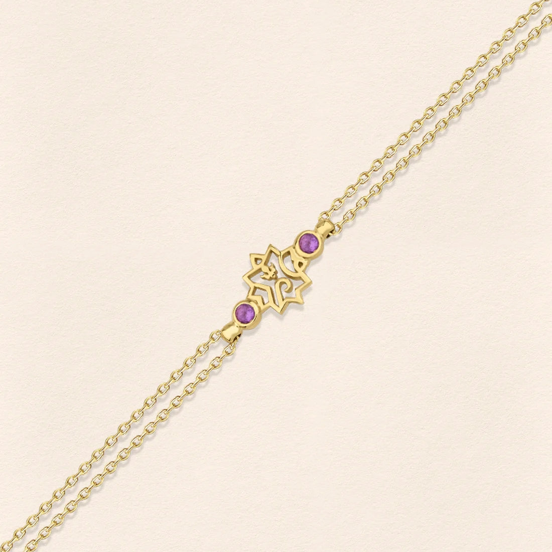 Adel Ametist Altın Bilezik