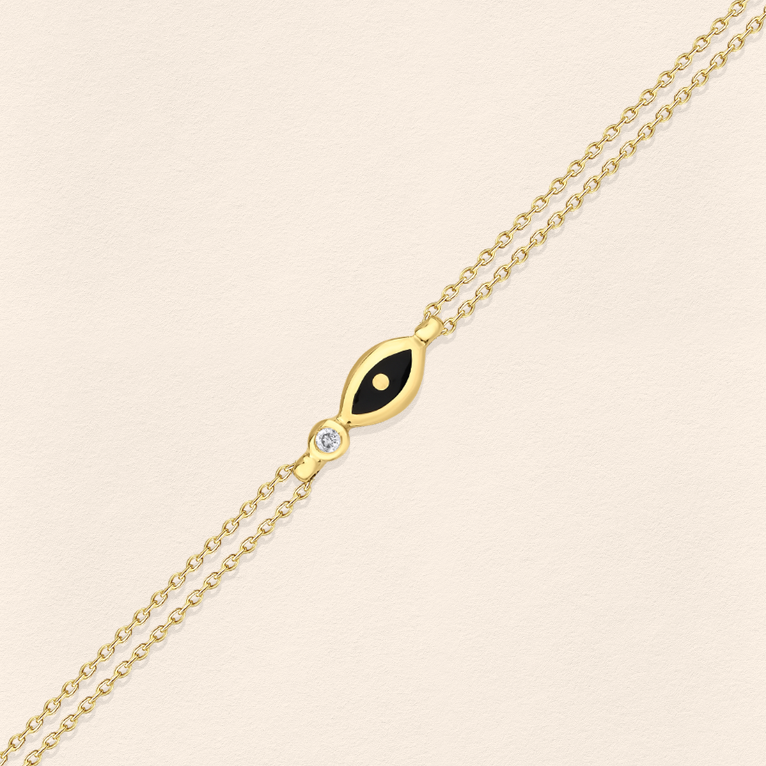 Göz Pırlanta Altın Bilezik