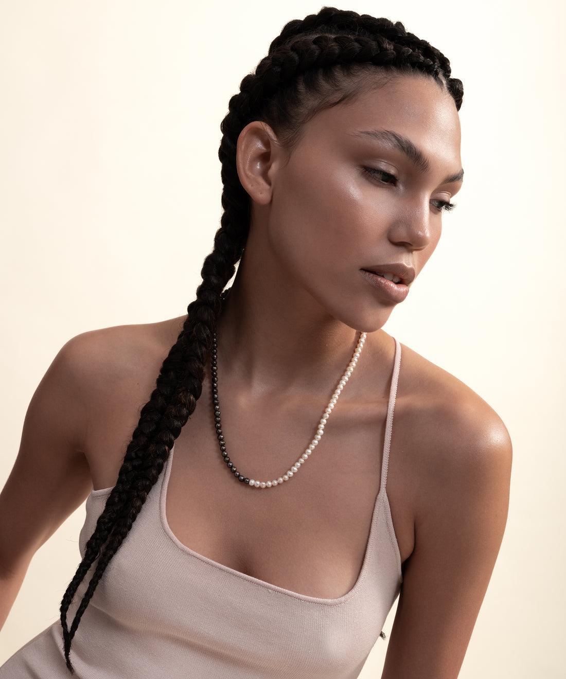 Sümer Siyah & Beyaz İnci Kolye