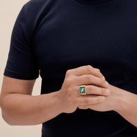Malakit Turna Telkari Unisex Yüzük