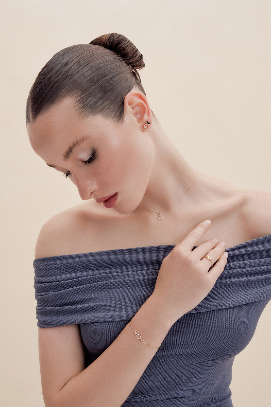 Adel Ametist Altın Kolye