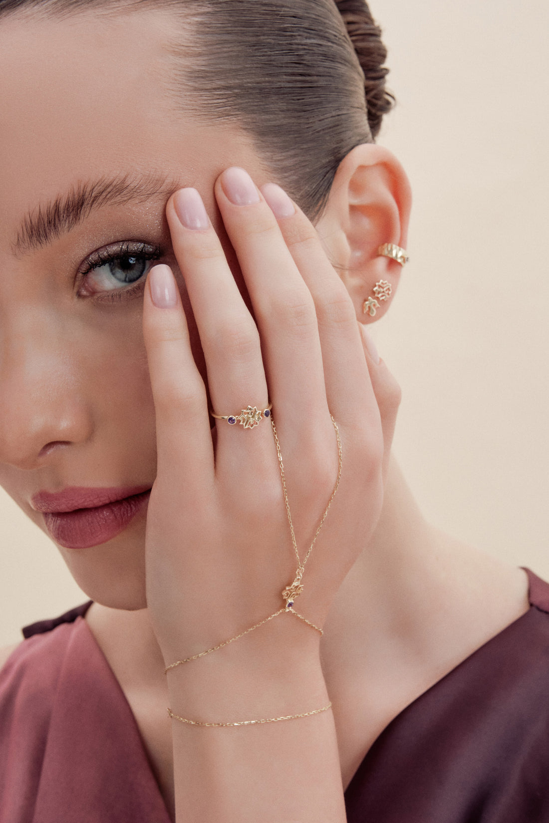 Adel Ametist Altın Yüzük