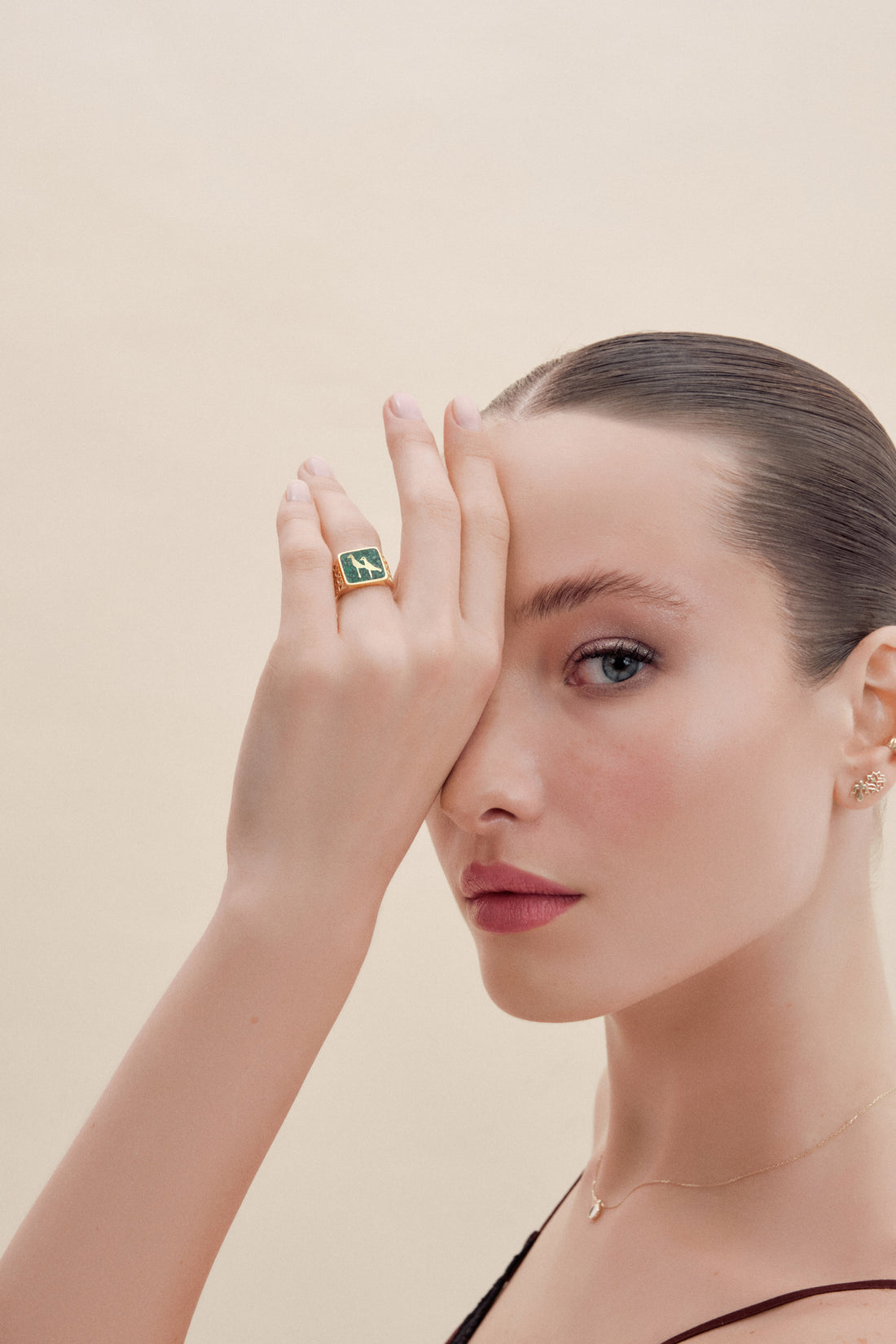 Malakit Turna Telkari Unisex Yüzük