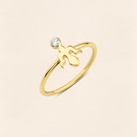 Alka Pırlanta Altın Yüzük