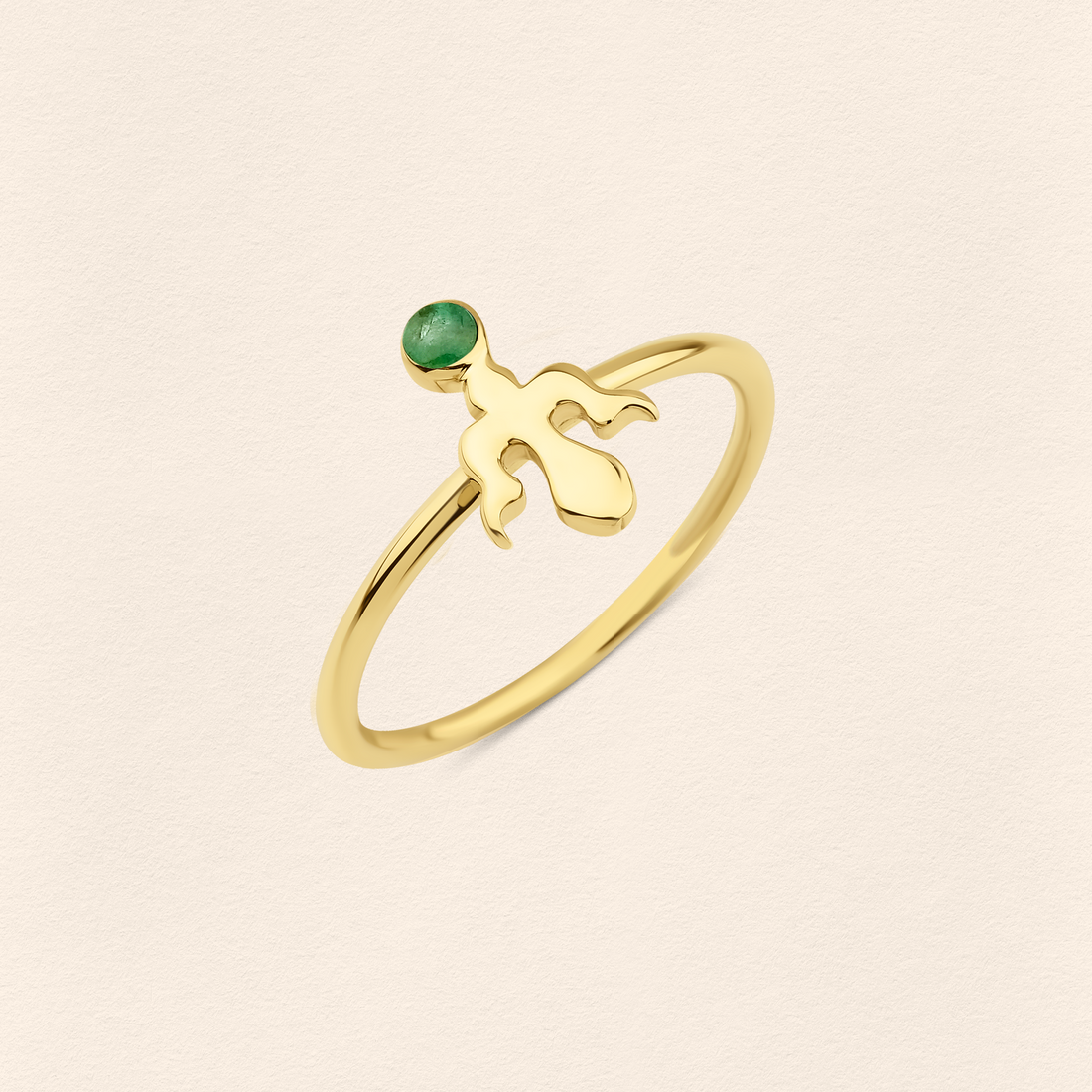 Alka Zümrüt Altın Yüzük