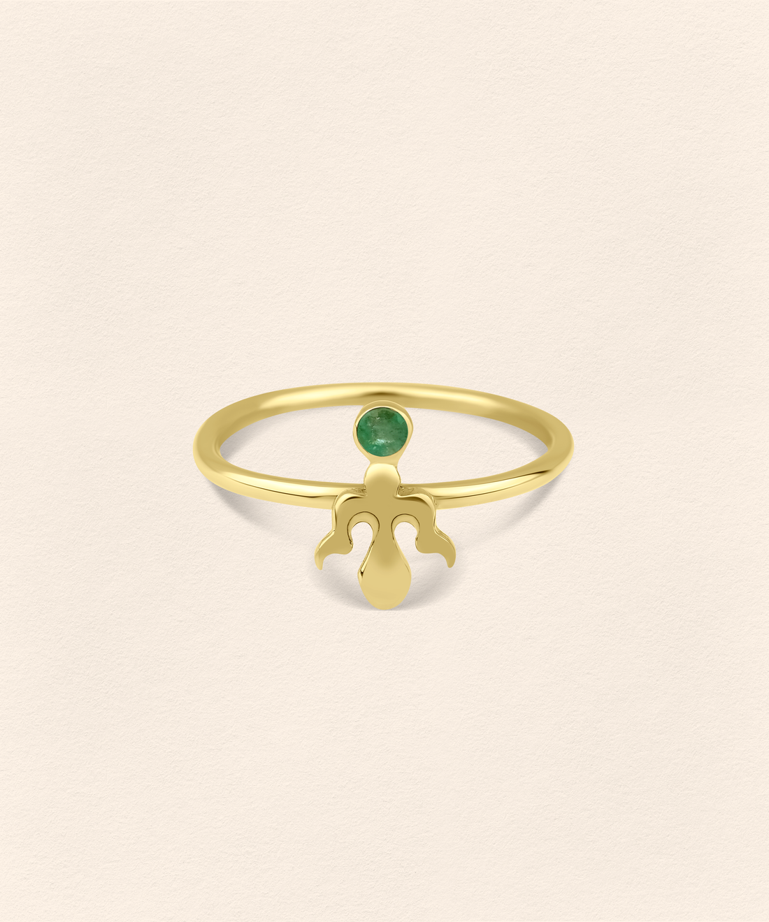 Alka Zümrüt Altın Yüzük