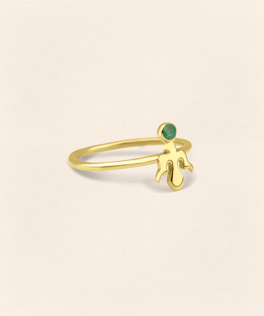 Alka Zümrüt Altın Yüzük