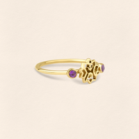 Adel Ametist Altın Yüzük