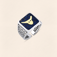 Lapis Boğa Telkari Unisex Yüzük Silver