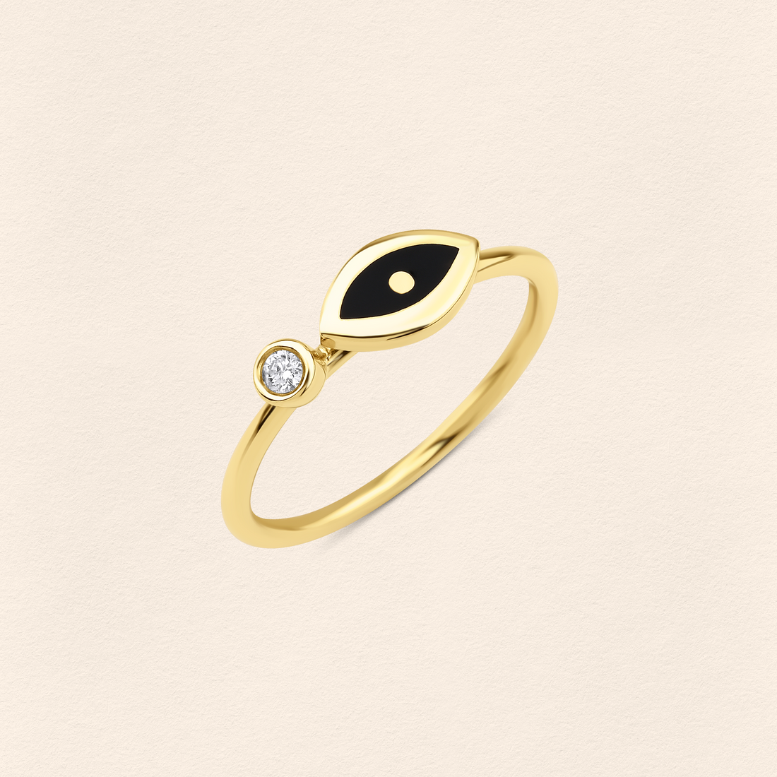 Göz Pırlanta Altın Yüzük