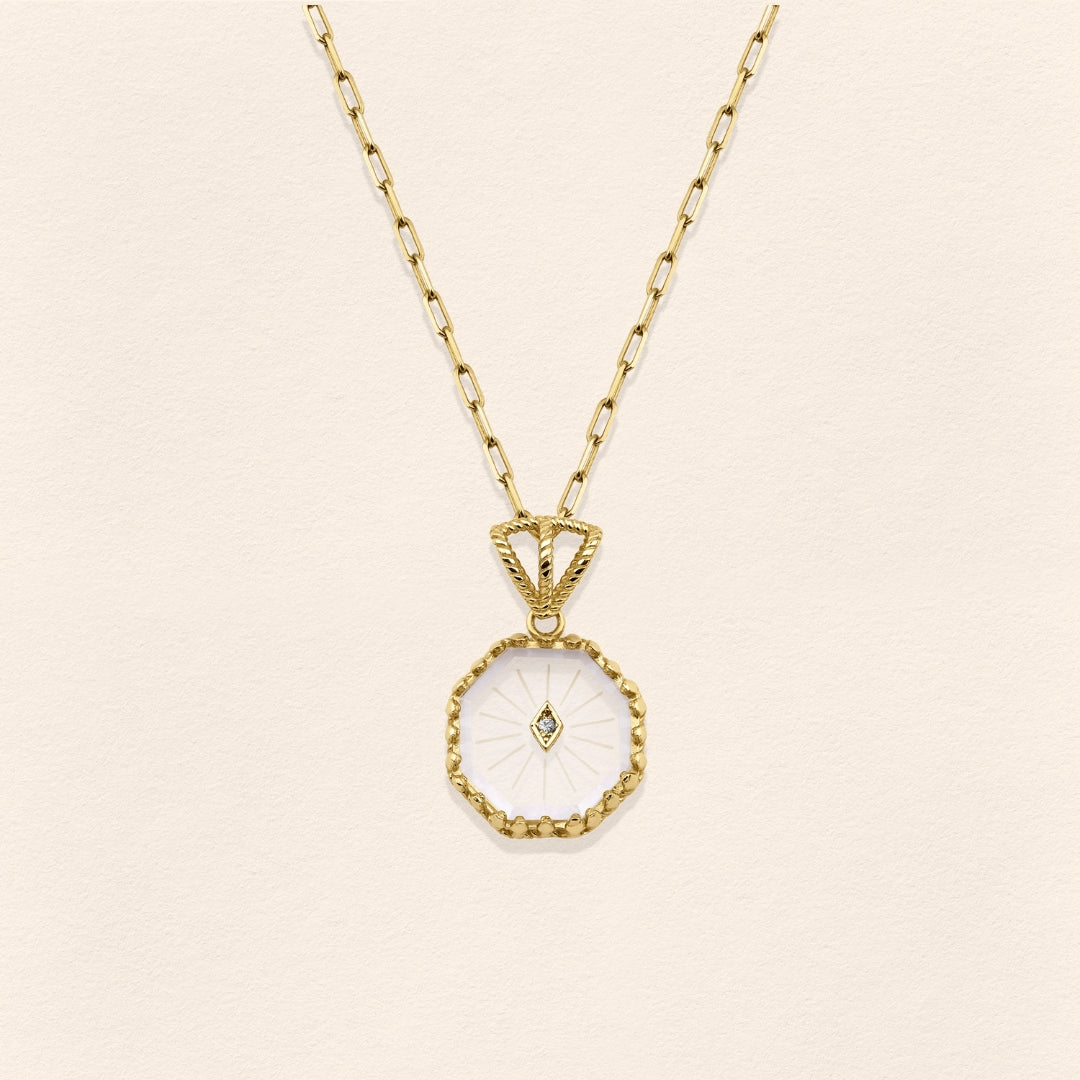 Yılan Kristal Altın Kolye