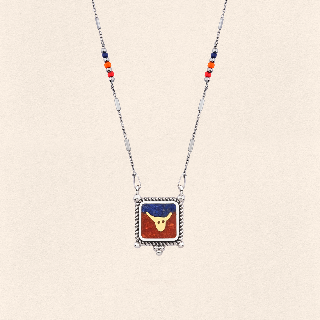Lapis&Mercan Boğa Kolye