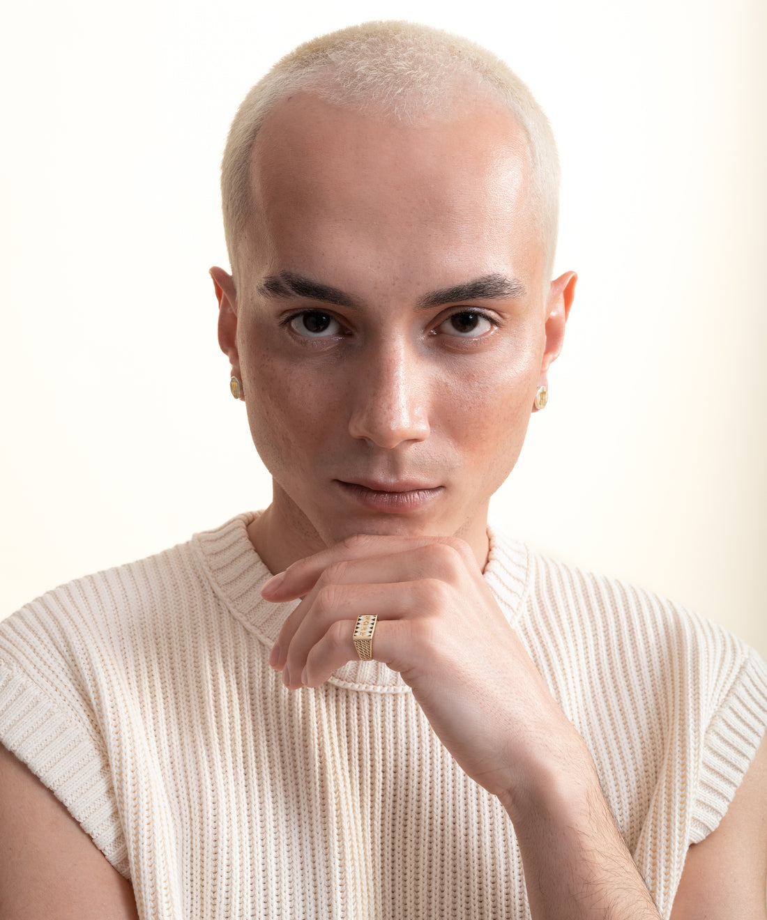 [ERKEK] Sümer Telkari Altın Unisex Yüzük yakın plan görünüm