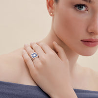 [KADIN] Lapis Boğa Telkari Unisex Yüzük Silver yakın plan görünüm