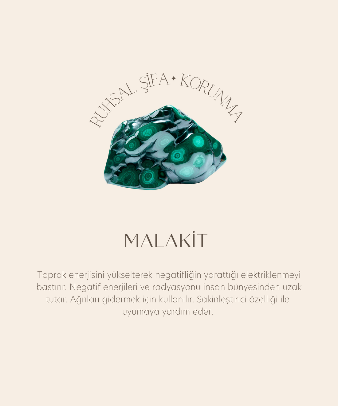 Malakit Turna Telkari Yüzük - Erkek