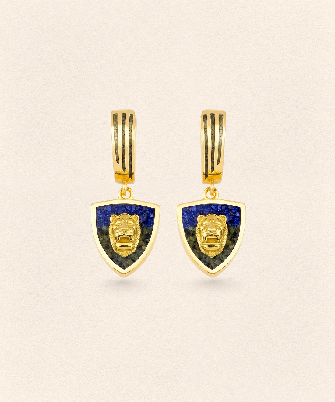Asur Aslanı Lapis&Azurit Küpe