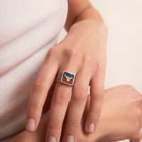 [KADIN] Lapis&Mercan Boğa Telkari Unisex Yüzük yakın plan görünüm