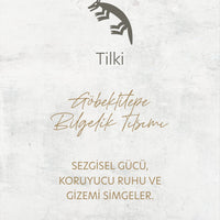 [ORTAK] Turkuaz Tilki Telkari Unisex Yüzük yakın plan görünüm