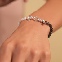 Sümer Siyah & Beyaz İnci Bilezik