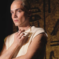 Sümer Siyah & Beyaz İnci Kolye - Erkek